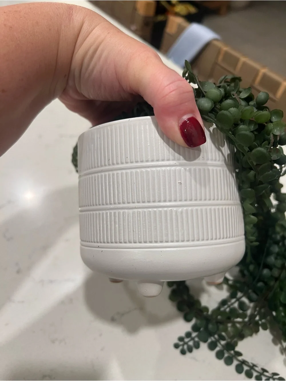 Faux Green Trailing Potted Plant